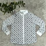 Imitation Silk Sewing Ladies Chiffon Cassic Print Shirt