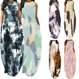 1 Custom Casual Digital Printing Sleeveless Long Dresses