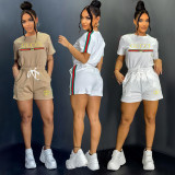 Summer 2025 Fashion Embossed Embroidery High-end Two-piece Short Set