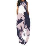 1 Custom Casual Digital Printing Sleeveless Long Dresses