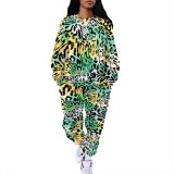 1 Custom Casual Digital Printing Long Sleeve Sweatshirts Pant Set