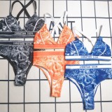 Casual Printed Padded Straps Backless Two Piece Swimwears