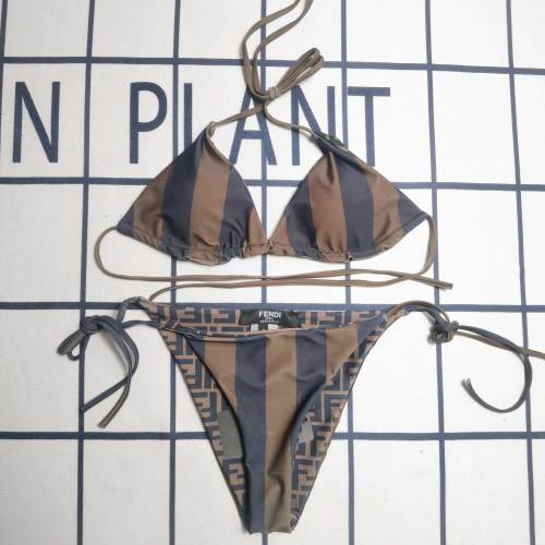 Casual Printed Padded Straps Backless Bikini Swimwears