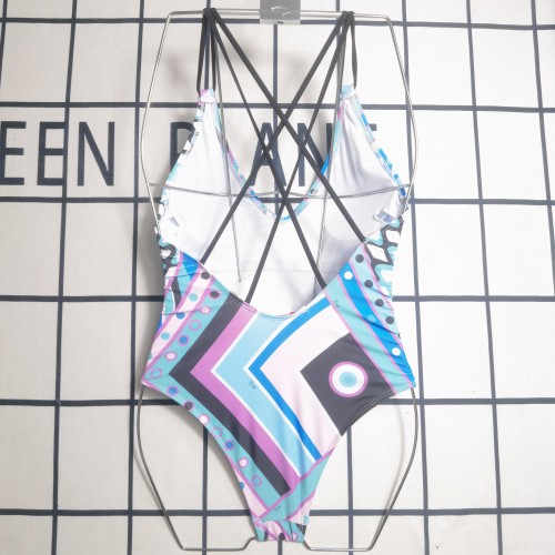 Casual Printed Padded Straps One Piece Swimwears