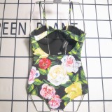 Casual Printed Padded Straps One Piece Swimsuits