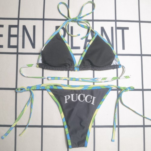 Casual Printed Padded Halter Two Piece Bikini Set