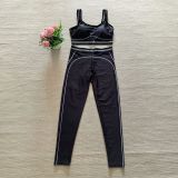 Summer Letter Fashion Yoga Vest Sportswear Two-piece Set