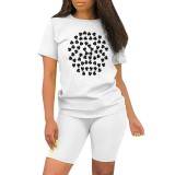 1 Custom Casual Digital Printing Letter Summer Collection Short Set