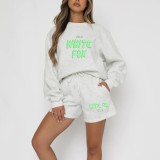 High Quality Cotton Print Long Sleeve Sweatshirt Set