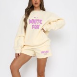 High Quality Cotton Print Long Sleeve Sweatshirt Set