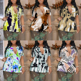 1 Custom Casual Digital Printing Short Sleeve V Neck Tees