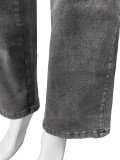 Women's Sexy Denim Pants Hollow Out Detachable Into Shorts Y2K Stretch Cargo Jeans