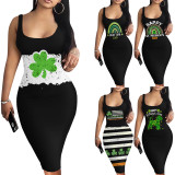 1 Custom Casual Digital Printing U Neck Sleeveless Midi Dress
