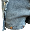 Women's Sexy Denim Pants Hollow Out Detachable Into Shorts Y2K Stretch Cargo Jeans