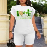 1 Custom Casual Digital Printing Short Sleeve Short Set