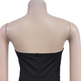 Pure Heart Strapless Button Jumpsuit