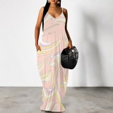 1 Piece Custom Casual V Neck Straps Long Dresses
