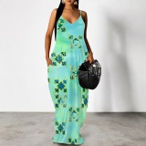 1 Piece Custom Casual V Neck Straps Long Dresses