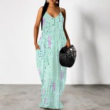 1 Piece Custom Casual V Neck Straps Long Dresses