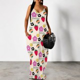 1 Piece Custom Casual V Neck Straps Long Dresses