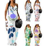 1 Piece Custom Casual V Neck Straps Long Dresses