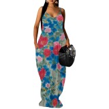 1 Piece Custom Casual V Neck Straps Long Dresses