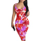 1 Piece Custom Casual U Neck Sleeveless Midi Dresses