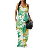 1 Piece Custom Casual V Neck Straps Long Dresses