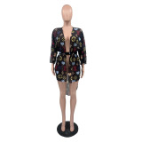 Ultra-thin Mesh Irregular Beach Cardigan With Belt