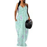 1 Piece Custom Casual V Neck Straps Long Dresses
