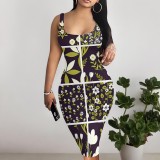 1 Piece Custom Casual U Neck Sleeveless Midi Dresses