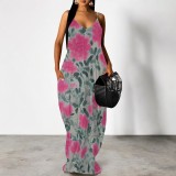 1 Piece Custom Casual V Neck Straps Long Dresses