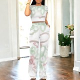 1 Piece Custom Casual Short Sleeve Two Piece Pant Set