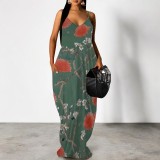 1 Piece Custom Casual V Neck Straps Long Dresses