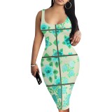 1 Piece Custom Casual U Neck Sleeveless Midi Dresses