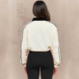 Women's Drawstring Waist Nylon Top Yoga Pants Sports Casual Two-Piece Suit