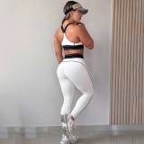 Yoga Gathered Sports Vest High Waist Belly Fitness Suit