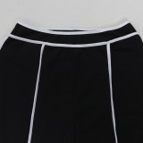 Solid Color Sleeveless Crop Top Wide-leg Pants Two-piece Set