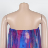 Sexy See-through Elastic Mesh Splicing Long Dress