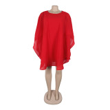 Chiffon Loose One-piece Cloak Dresses