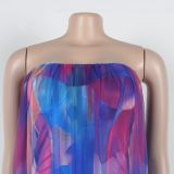Sexy See-through Elastic Mesh Splicing Long Dress