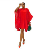 Chiffon Loose One-piece Cloak Dresses