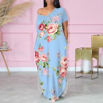 1 Piece Custom Casual Digital Printing V Neck Maxi Dress 1 Piece Custom Casual Digital Printing V Neck Maxi Dress