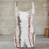 1 Piece Custom Casual Digital Printing Sleeveless U Neck Rompers