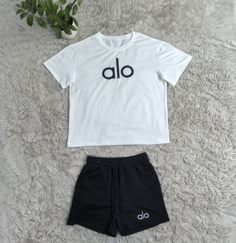 Summer Black Embroidered Round Neck Short Sleeve Shorts Set
