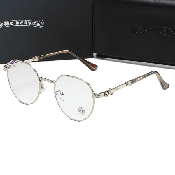 Chrome Hearts Bubba-A Antique Silver Black Plastic Eye Glass Frame