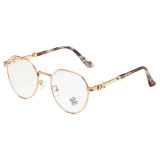 Chrome Hearts Bubba-A Antique Silver Black Plastic Eye Glass Frame