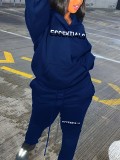 Fashion High-density Floating Velvet Plus Size Hooded Sweatshirt Pant Set