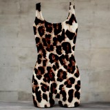 1 Piece Custom Casual Digital Printing Sleeveless Vest Rompers