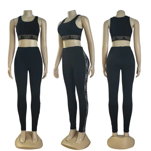 Summer Fashion Sports Vest + Trousers Two-piece Set